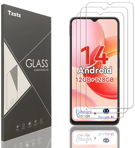 Tzstz 3 Pieces Tempered Glass Screen Protector for Blackview Wave 8/Blackview Wave 8C Hardness 9H Anti Scratch HD Screen Protector Film