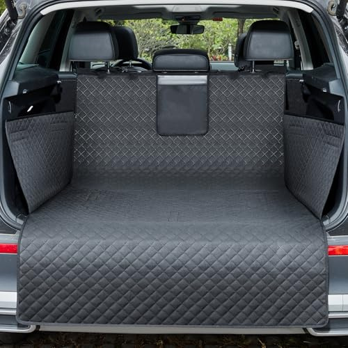 Lekereise SUV Cargo Liner for Dogs, 600D Heavy Duty Waterproof Dog Trunk Mat - Non-Slip Cargo Mat for SUV/Truck 53.15x78.74, Fit Large Dogs & Multi-Pet Families, Foldable and Machine Washable-Black