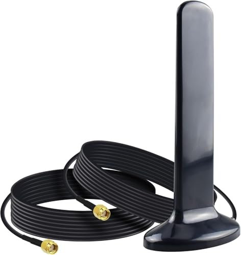 YILIANDUO 5G 4G Antenne WiFi 10dBi 600-6000MHz Haute Gain Câble Antenne Double RP-SMA Mâle 2M avec Base Magnétique Solide pour Routeur sans Fil 4G 5G LTE Réseau NB-loT Caméra de Sécurité sans Fil