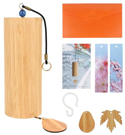 JOAASU Koshi - Campanello a vento in bambù, motivo: campanelli a vento Koshi, da giardino, a mano, con corde di bambù, per decorare la casa (Spring G Chord)