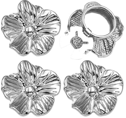 de Botones para Blusas de Mujer - Juego de 4 Piezas de Accesorios Decorativos para Camisas de Mujer,Cubrebotones con Clip - Para Blusa Vestido Camisa De En Eventos Diarios Laborales Bodas Y Cita