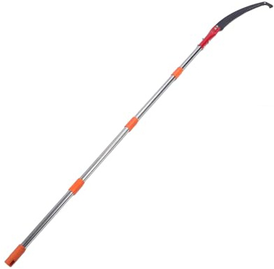 Riuulity 85.83in Extendable Tree Pole Pruner Manual Tree Trimmer Branch Cutter with 5 Poles Adjustable Height for Garden Yard Lawn Forestry Pruning