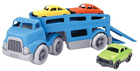 Green Toys Car Carrier, Blue - Pretend Play, Motor Skills, Kids Toy Vehicle. No BPA, phthalates, PVC. Dishwasher Safe, Recycled Plastic, Made in USA.