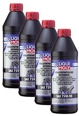 4x LIQUI MOLY 1414 Vollsynthetisches Getriebeöl (GL5) SAE 75W-90 1L