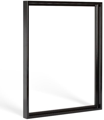 Bildershop-24 Schattenfugenrahmen Lemgo für Keilrahmenbilder und Leinwände 50x70cm Schwarz Hochglanz