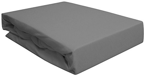 Spannbettlaken für Wasserbett/Boxspring/Übergrößen 180-200x200-220 cm Grau (grau/Gray/gris)
