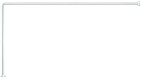 GEDY Telaio Tenda Doccia angolare Bianco, Misure: 80X170 CM, Lunghezze Tubi Sono rifilabili, Adatto a Tende Larghe dai 180cm ai 240cm, Asta Doccia in Acciaio, Design R&S Gedy, 2 Anni di Garanzia