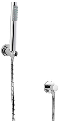 MILANO Pencil Hand Shower Handset Hose Wall Bracket Outlet Elbow Chrome | Brass Construction. Easy Clean Silicone Nozzles. Wall Mounted Design. Contemporary Style. Suitable For All Plumbing Systems.