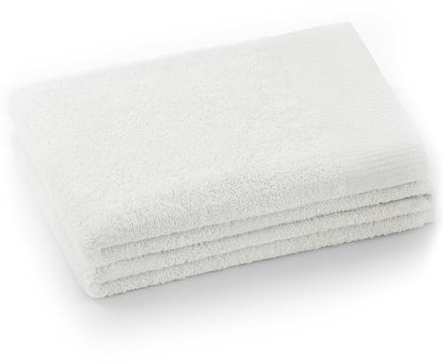 AmeliaHome Handtuch Weiß 50x100 cm 100% Baumwolle Qualität Saugfähig Amari
