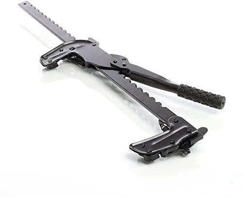 XPOtool Drahtspanner 81,5 cm für Zäune, Zaunspanner mit 530 mm Spannweg, Spannwerkzeug für Weidezaun und Zaundraht zum Dehnen und Spleißen von Draht