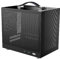 MiniNeo G200 Tragbares Mini-ITX-Gehäuse mit kleinem Formfaktor und fortschrittlichem belüftetem Panel, Front-USB-Typ-C- und USB-3.0-Anschlüsse, passend für Dual-Slot-Grafikkarte (schwarz)