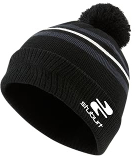 Stuburt Noble Bonnet à Pompon Chaud pour l'automne et l'hiver, Noir, Taille Unique Homme
