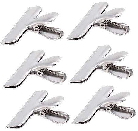 EXCEART 6 Pezzi Clip Di Trucioli Clip Per Sacchetti Di Trucioli Sigillante Per Sacchetti Di Trucioli Clip Per Borse Stazionario Metallo