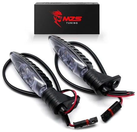MZS Motorcycle Turn Signal Lights, 2009-2016 Front LED Indicators Blinker Light Amber Compatible With F700GS F800R F800GT F800GS HP4 S1000R S1000XR S1000RR R1200R R1200GS K1300R K1300S G310R C650