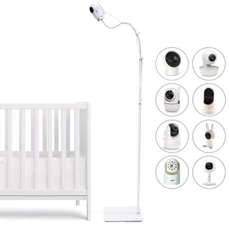 GOOZIE Baby Monitor Floor Stand Holder, Baby Monitor Stand Compatible with Universal Camera Models Babysense, Boifun, Hellobaby, GHB, Tapo, Vtech and All Cameras with 1/4 Screw Baby Monitor Mount