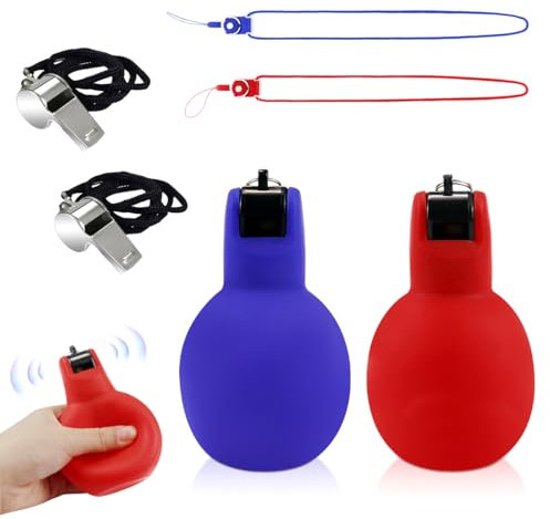 Doksvp 2 Stück Handpfeife Sportunterricht, Trainerpfeife mit Umhängeband, Schiedsrichterpfeife, Hand Whistle, für Schiedsrichter, Sportlehrer, Hundetrainer, Trainer Zubehör