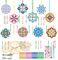 SRIZIAN 10 Stück Windspiel Bastelset Kinder, Holz Basteln Windspiele für Kinder Mädchen Junge Geburtstagsfeier Dekoration DIY Kinderspielzeug- Mandala