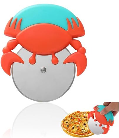 KASESSS 2 Pezzi Granchio Rotella Tagliapizza, Tagliapizza Acciaio Inox, Taglia Pizza Professionale, Rotella Pizza Idea Regalo per Pizza, Torte e Pie, Waffle, Torte e Crostate, Pane