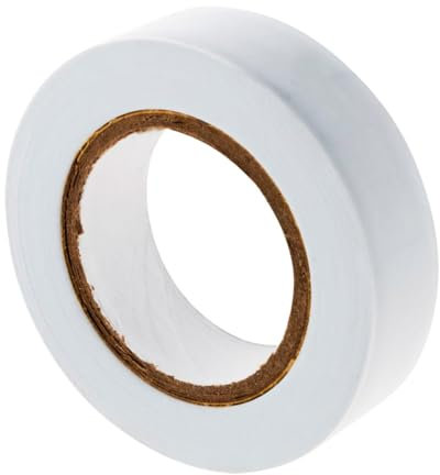 Zenitech - Rouleau Adhésif Isolant PVC 0,15mm - Blanc - Largeur 15mm x Longueur 10m - Idéal pour Travaux Électriques - Repérage Facile - Qualité Professionnelle pour Sécurité et Fiabilité Maximales