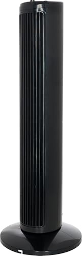 Bremmer 29 Inch Tower Fan, 70 Degree Oscillating Cooling Fan, 3 Speed Settings, 50 Watt Power, 50dB Quiet Operation, Freestanding - Black