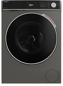 Sharp ES-NFH714CANA-DE Waschmaschine Frontlader / 7 kg/A (A bis G) / 1400 U/min/Adanced Inverter Motor / 15 Programme/Dampffunktion/AquaStop/Espresso Gray