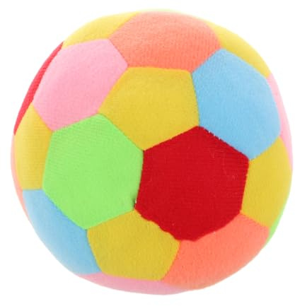 Mikikit Balle Sensorielle en Peluche Douce pour Bébé Diamètre 13 Cm Couleurs Vives Balle D’éveil Motricité Fine Jouet Sensoriel pour Nourrissons Stimulation Tactile et Visuelle Tout-Petits