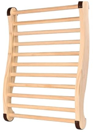 JISADER Ergonomic Sauna Backrest Wooden Sauna Accessories for Barrel Saunas, Comfortable Back Support for Indoor & Outdoor Home Saunas, 40x50cm