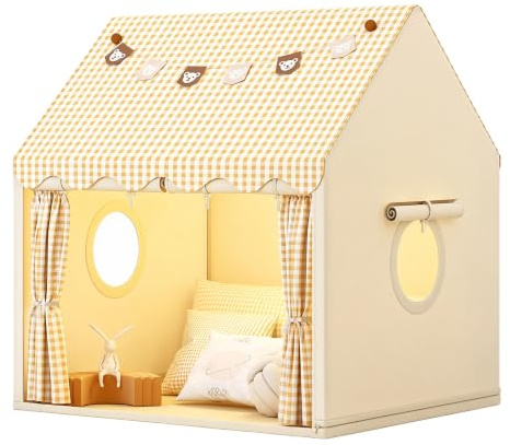 Tienda de campaña para niños, tienda de campaña para niños, tienda de princesa con ventanas, tienda de campaña para habitación de los niños, casa para niñas, construcción de cuevas, casa de juegos
