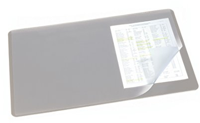 Durable Schreibtischunterlage (mit transparenter Auflage, 530 x 400 mm) 1 Stück, grau, 720210