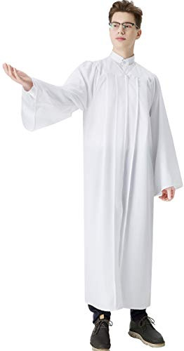 IvyRobes Toga de Coro Túnica de Clero Bata de Confirmación Bata de Bautismo Disfraz de Halloween Pastor Predicadores 54