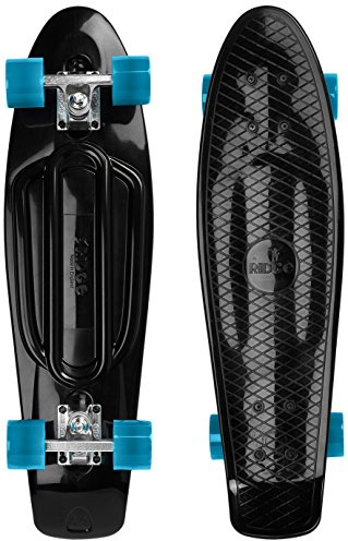 Ridge Recycled Cruiser skateboard, unisex, återvunnen 68 cm cruiser, svart/blå, 68 cm