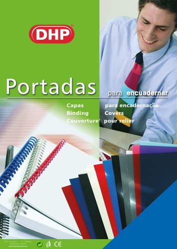 Pack de 100 Portadas para Encuadernar de PVC, Opaca, Formato A4, 0,18 mm de Grosor, Azul