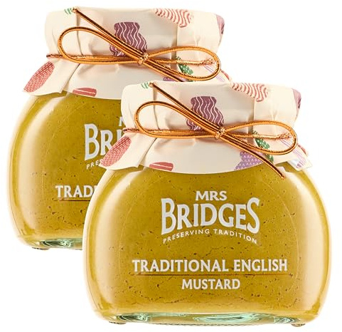 Mrs Bridges Traditional English Mustard, Made in Scotland, 7oz Jar (Pack of 2)