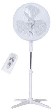 GSC Ventilateur sur pied avec commande 43cm 45W Blanc