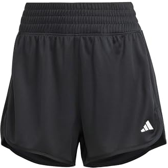 adidas Women's Pacer Essentials Knit High-Rise Shorts, Black, XS 5 inch