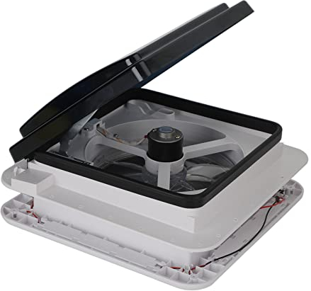 Areyourshop Ventilateur de toit pour camping-car 11 - 12 V - Avec lumière LED