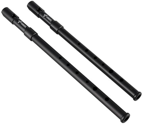 Sondery Irische Pfeife Penny Whistle Tin Whistle Irish Whistle Schlüssel von C D schwarzer Kunststoff