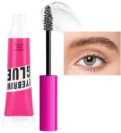 Eyebrow Gel Clear, Brow Gel, Long Lasting Clear Brow Gel, Waterproof Sweat-Proof Brow Glue, Natural Eyebrow Setting Gel, Brows Eyebrow Styling Gel, Portable Eye Brow Glue With Brush
