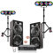 IBIZA - 2 x Lautsprecher 2 x 1000 W Ibiza STAR210 – Verstärker 2 x 800 W – 2 DJ-Spiele Lichter Mooving LEDBAR-Astro-RC Abend Party
