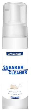 White Trainer Cleaner, Shoe Cleaner, Mild Formula Sneaker Cleaner Removes Dirt & Stain, Shoe Cleaning Kit with Brush & Towel, Trainer Cleaning Kit for White Shoes Knit Canvas Leather Suede