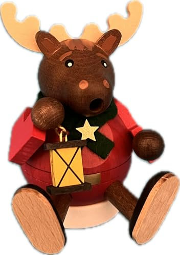 Richard Glaesser Minikugelrauchfigur Elch aus Seiffen im Erzgebirge, 26723