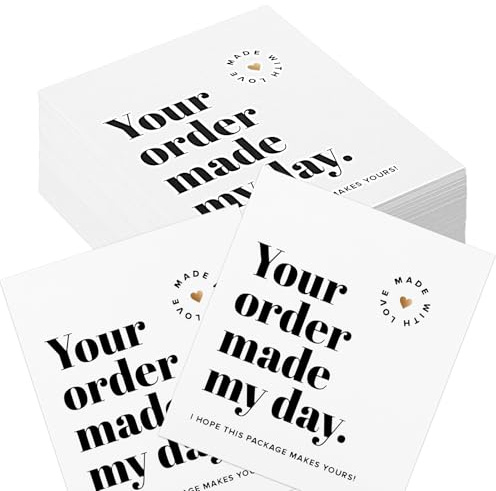 Kisbeibi 100 Stück Dankeskarten, Mini Dankeskarten Thank You Karte Danke Klein Dankeschön Karte Dankeskarte Danksagungskarten Thank You Cards für Einzelhandelsgeschäfte Business Geschenk-Shop