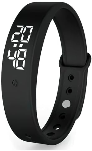 Cncedi Montre vibrante avec alarme et charge USB - Étanche, silencieuse - Pour les partenaires, les nouveau-nés, les enfants, les personnes qui dorment profondément