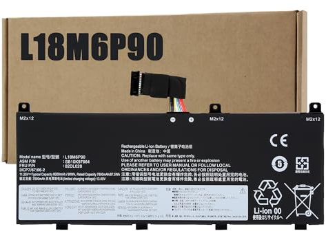 BLESYS L18M6P90 L18C6P90 02DL028 02DL029 batteri för Lenovo ThinkPad P53 (20QN/20QQ) Laptop