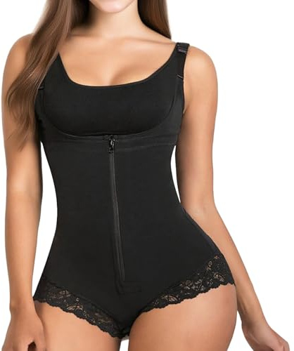 ZCJ Faja Reductora Mujer Colombiana Cinturilla Reloj de Arena Postparto Postquirúrgica Moldeadora con Soporte Lumbar Corsé Reductor Abdomen, L Negro