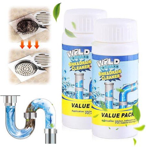 Drain Unblocker, 2026 New Sink Unblocker, Multi-functional Sink and Drains Cleaner Powder Cleaning, Drain Cleaner Foam Cleaner, Powerful Pipe Dredging Agent for Home Kitchen Toilet (2pcs, gram, 110)