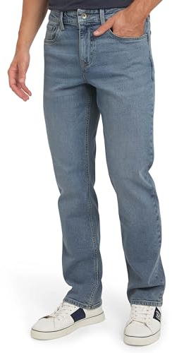 Chaps Men's 5 Pocket Relaxed Fit Stretch Waist Denim Jeans, Canal Wash, 36W x 32L