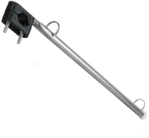 Jotekonoby For Boat Marine Yacht Flagpole 15'' Stainless Steel Rail Clamp Flag Staff Pole