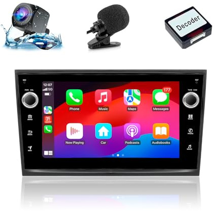 Autoradio per Opel Corsa D/Astra H/Zafira/Meriva/Combo (2004-2011) con Android Auto e CarPlay, Car Radio Android Stereo con Bluetooth/WiFi/Telecamera Retromarcia/Mic/Canbus BOX/App Store 2G+32G
