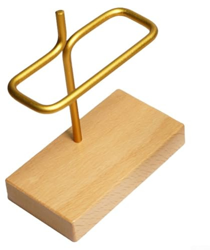 Gettimore Porta carta filtro caffè in legno con base in alluminio - beige bianco, marrone scuro